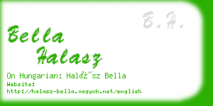 bella halasz business card